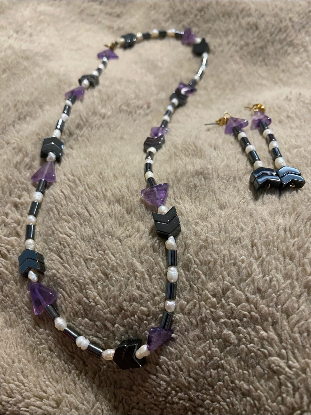 Necklace and earrings